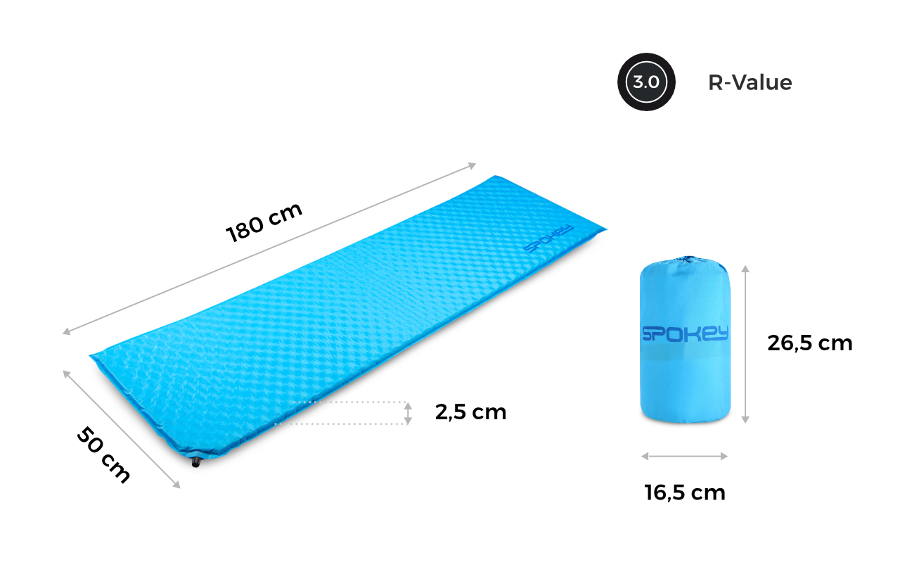 Savaime prisipučiantis kilimėlis Spokey AIR PAD aprašymas - Prekės nuotrauka