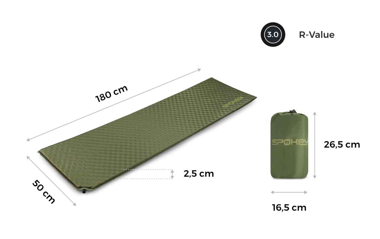 Savaime prisipučiantis kilimėlis Spokey AIR PAD aprašymas - Prekės nuotrauka