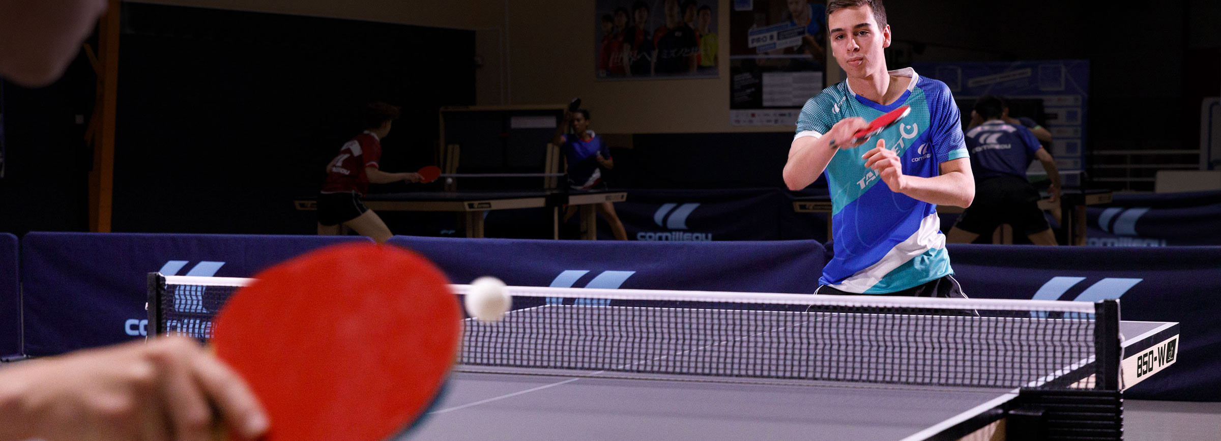Stalo teniso stalas Cornilleau 850-W ITTF, mėlynas aprašymas - Prekės nuotrauka