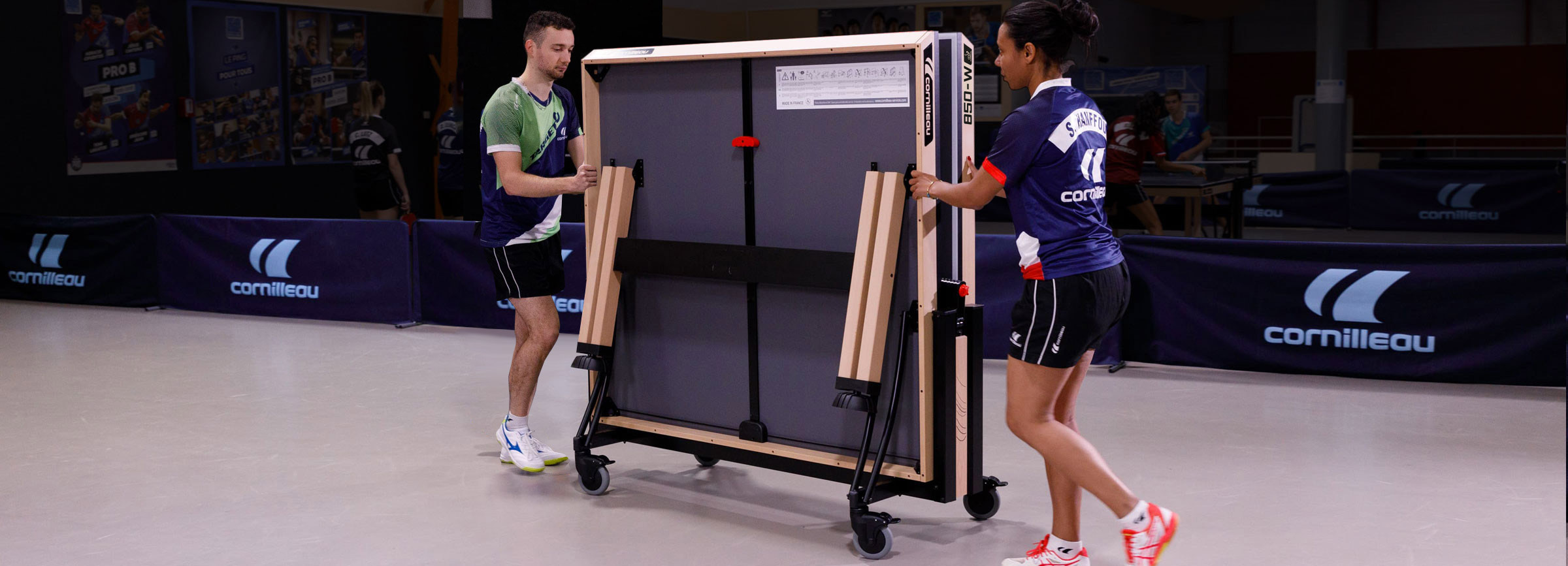 Stalo teniso stalas Cornilleau 850-W ITTF, mėlynas aprašymas - Prekės nuotrauka