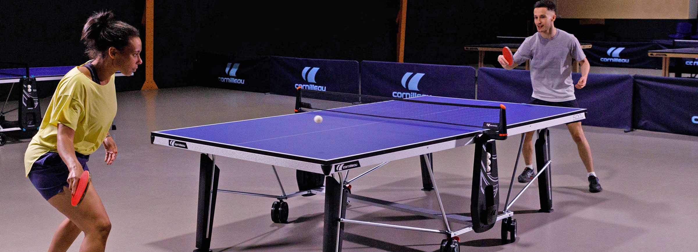 Stalo teniso stalas Cornilleau Sport 500 Indoor, pilkas aprašymas - Prekės nuotrauka