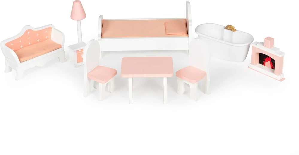 Didelis Barbie lėlių namas su baldų komplektu ECOTOYS