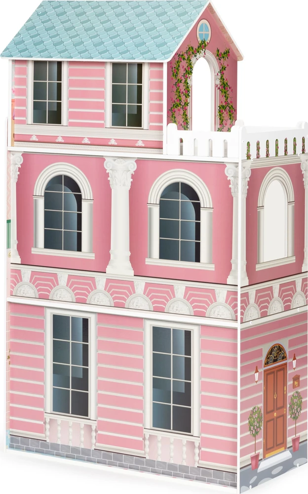 Didelis Barbie lėlių namas su baldų komplektu ECOTOYS