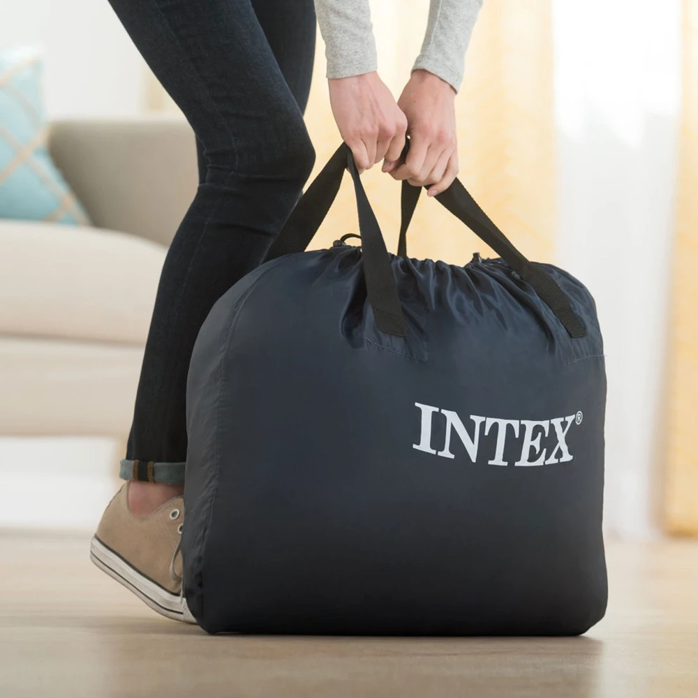 INTEX 64490ND pripučiamas čiužinys 203x152x51 cm su integruota elektrine pompa