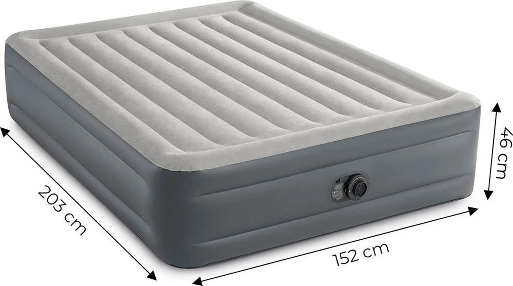 Pripučiamas čiužinys su įmontuotu elektriniu siurbliu 203x152x46 cm INTEX 64126ND