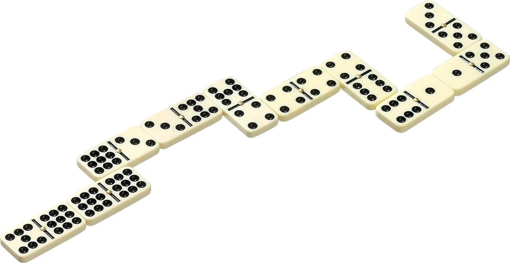 Domino žaidimas Philos Double 9, 19,5x12 cm