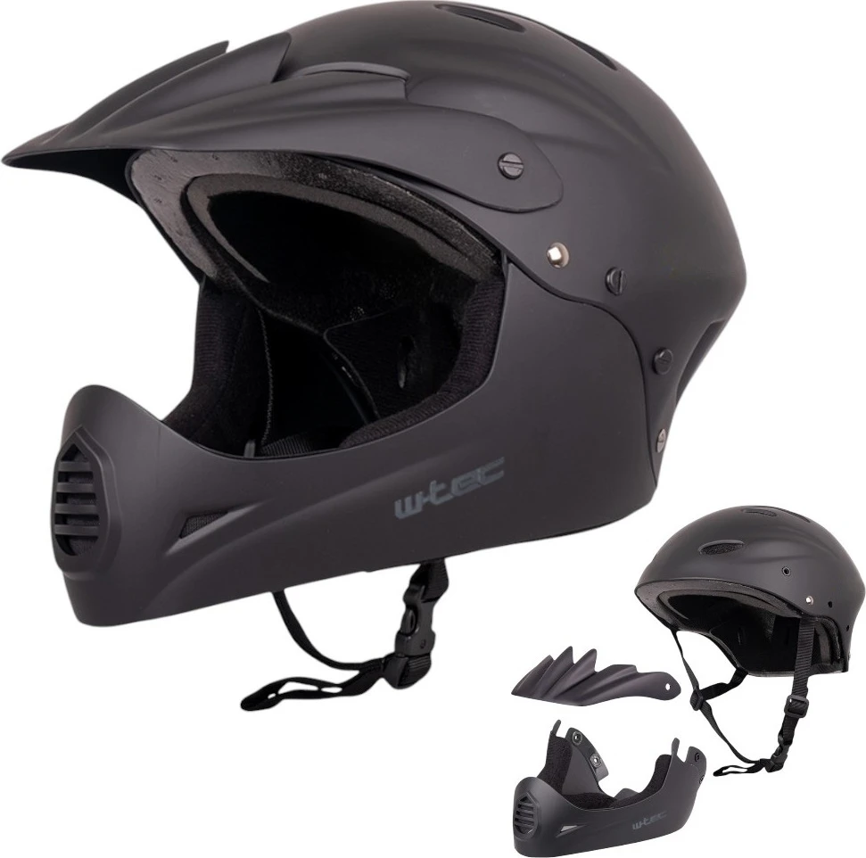 "Downhill" šalmas W-TEC Campanero Matte Juodas
