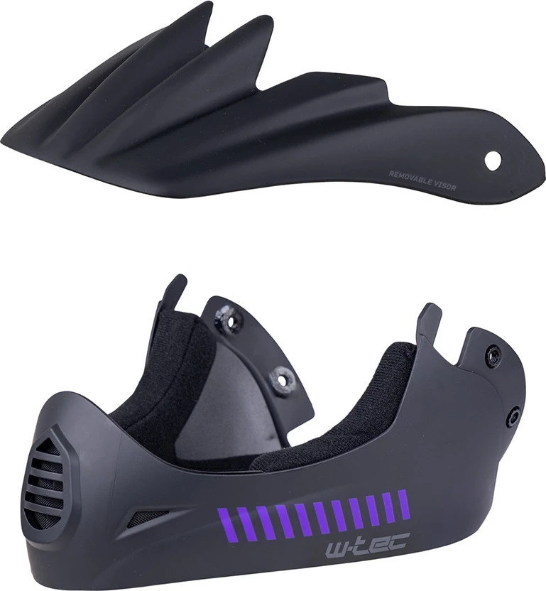 Nusileidimo šalmas W-TEC Campanero Noir Violet