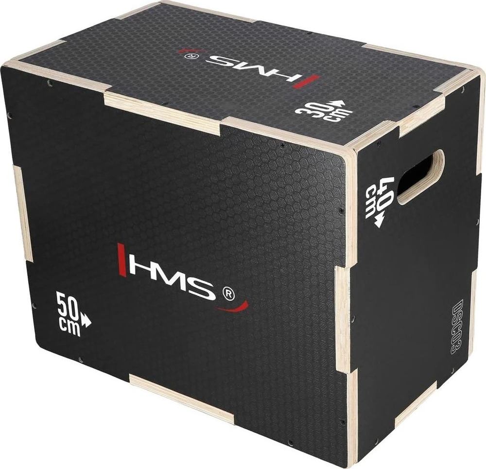 Pliometrinė dėžė HMS DSC03, juoda, 50x40x30 cm