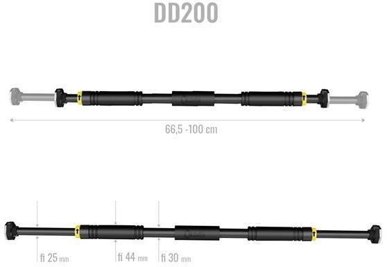 Durų staktos skersinis HMS Premium DD200, 66,5-100 cm