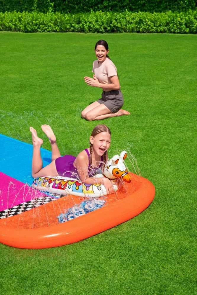 BESTWAY lenktynių čiuožykla Llama Rama Double 4.88m, 52320