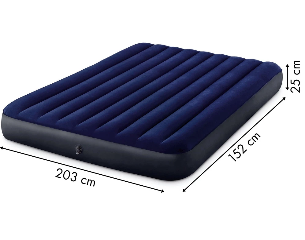 Intex Queen Size Dura-Beam oro lova, 152x203x25 cm, Mėlyna