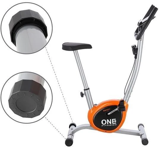 Dviratis treniruoklis One Fitness RW3011 sidabro spalvos-oranžinis