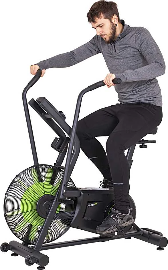 Dviratis treniruoklis su oro pasipriešinimu inSPORTline Airbike Lite (iki 135kg, smagr. 4.6kg)