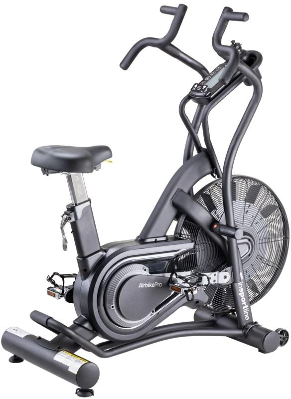 Dviratis treniruoklis su oro pasipriešinimu inSPORTline Airbike PRO (iki 160kg, smagr. 4.8kg)