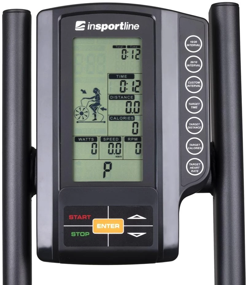 Dviratis treniruoklis su oro pasipriešinimu inSPORTline Airbike Lite (iki 135kg, smagr. 4.6kg)
