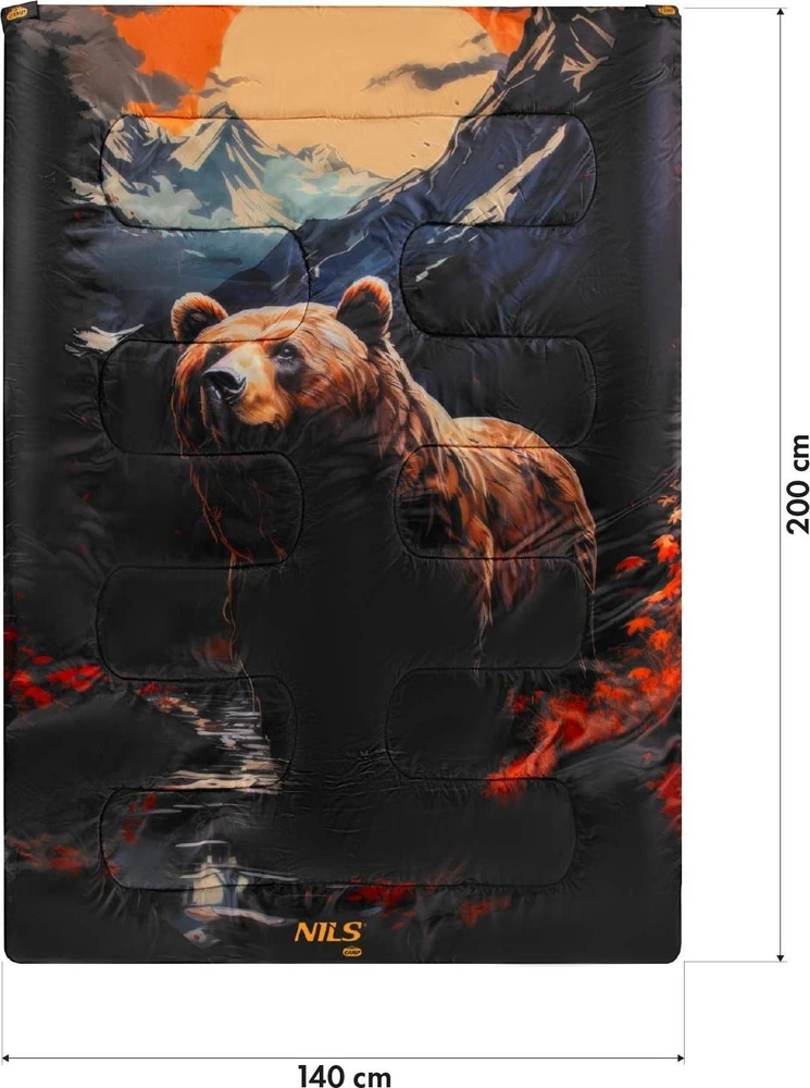 Dvivietis miegmaišis Nils Camp Bear NC3601, 3 viename