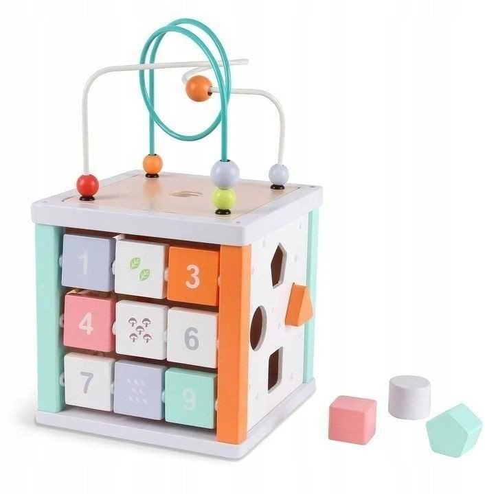 Ecotoys Lavinamasis kubas Eko žaislas - labirintas