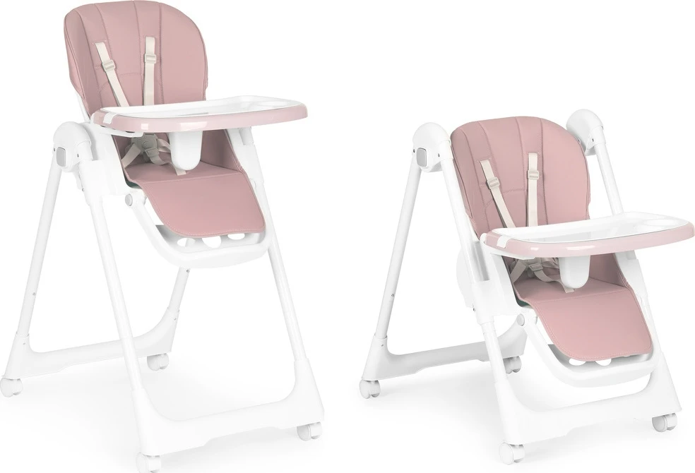Ecotoys Maitinimo kėdės aukščio reguliavimas eko odos dirželiais dvigubas padėklas