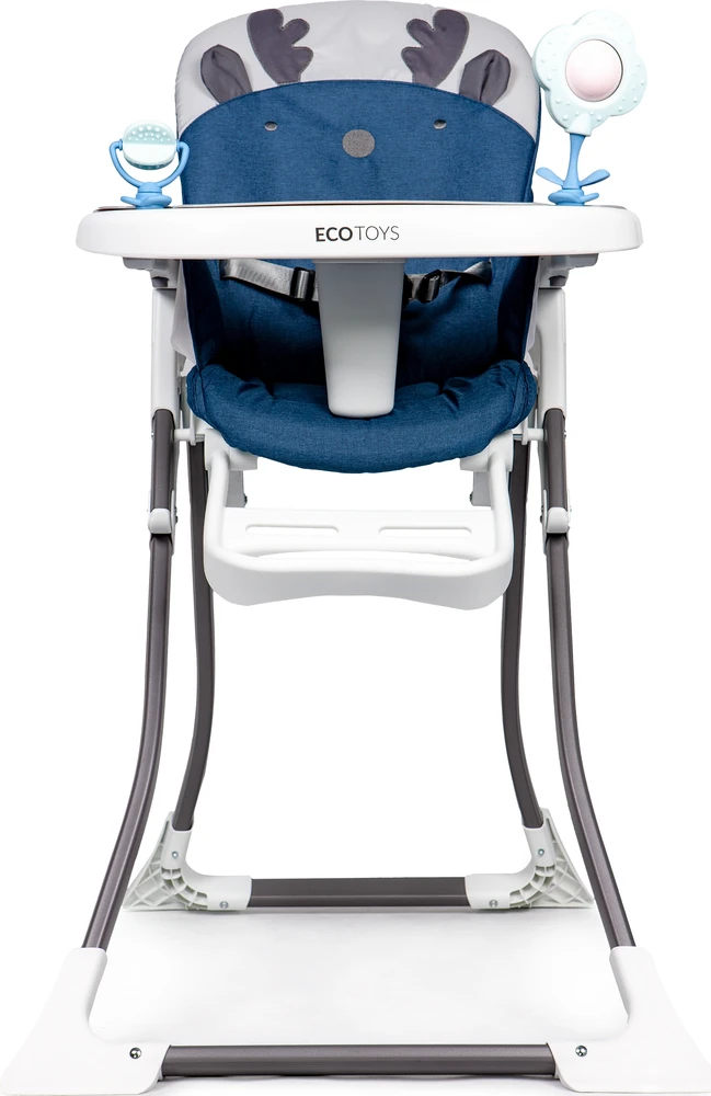 Ecotoys Maitinimo kėdutė Eko Žaislas Mėlynas Meškutis