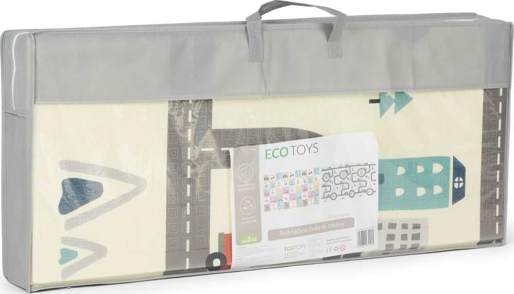 Edukacinis putų kilimėlis dvipusis sulankstomas didelis troba ECOTOYS
