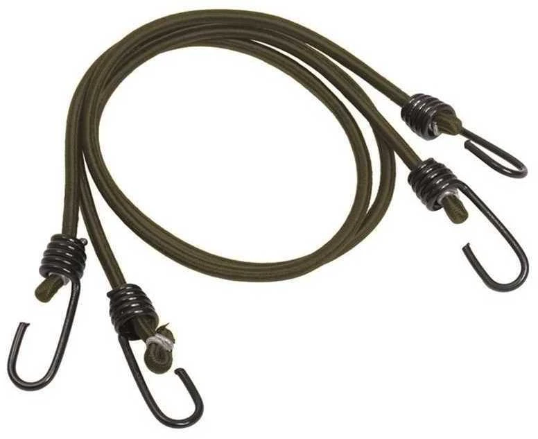 Mil-Tec OD ELASTIC SHOCK CORDS WITH HOOKS (PAIR)