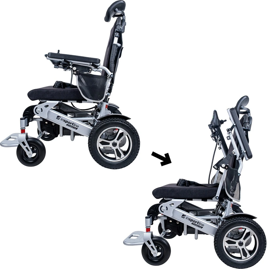Electric Wheelchair inSPORTline Hawkie Evo II w/ Adjustable Backrest 700 W