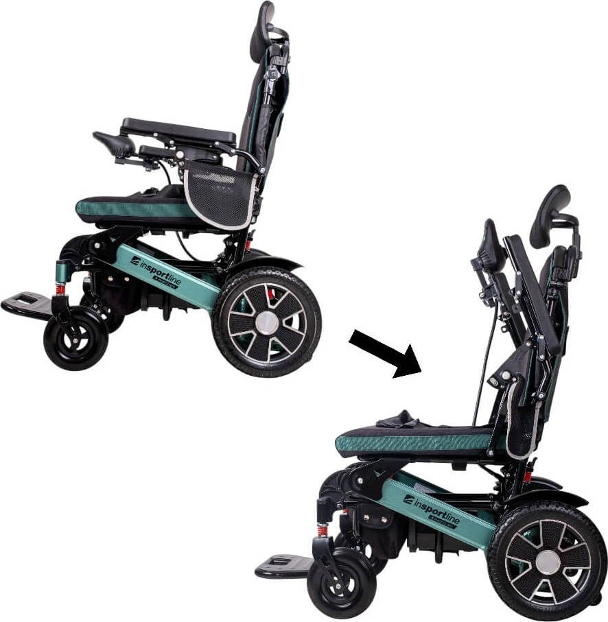 Electric Wheelchair inSPORTline Hawkie Evo II w/ Adjustable Backrest 700 W