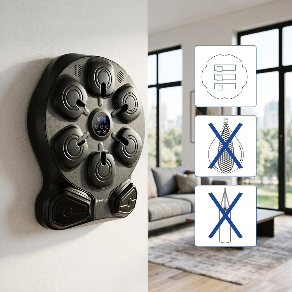 Elektroninis bokso taikinys su Bluetooth, muzika ir pirštinėmis TB13 HMS