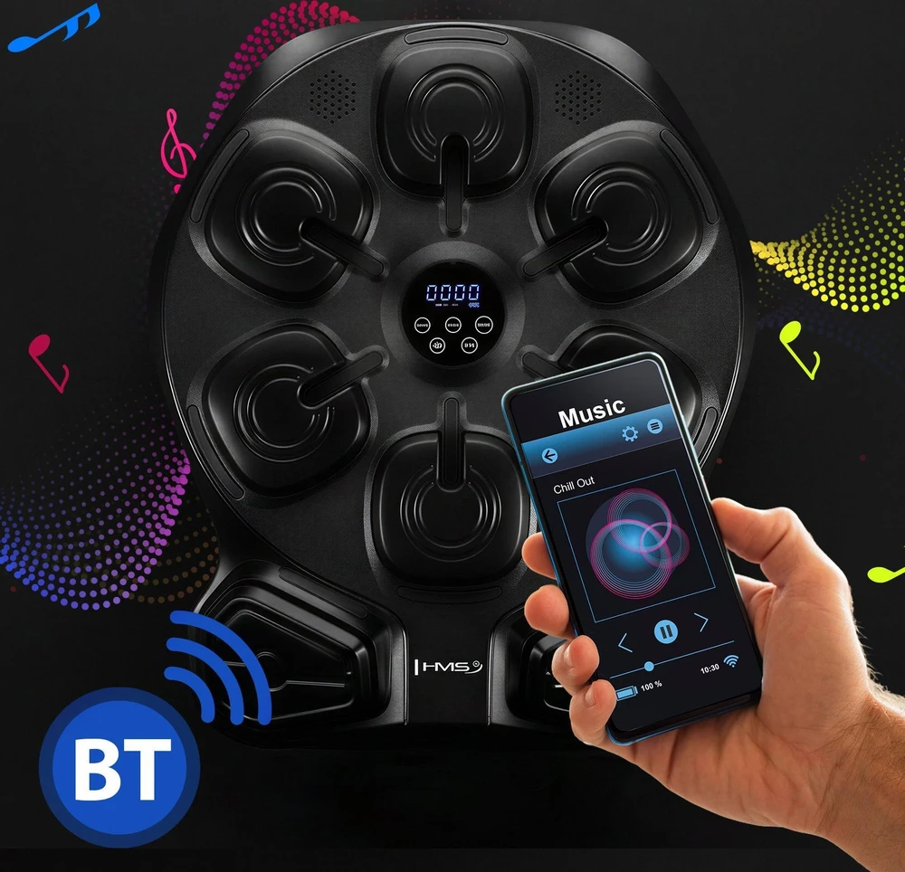 Elektroninis bokso taikinys su Bluetooth, muzika ir pirštinėmis TB13 HMS