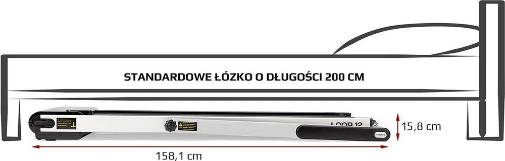 Elektrinis bėgimo takelis HMS LOOP12 pilkas