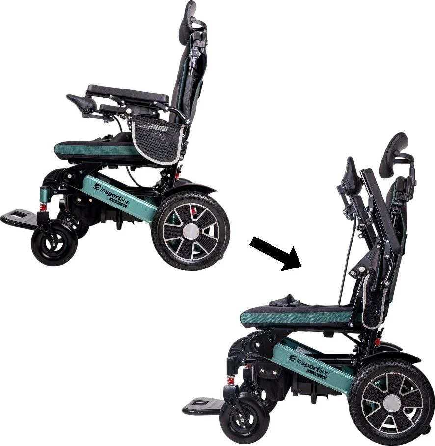 Elektrinis vežimėlis inSPORTline Hawkie Evo Plus II su reguliuojama atlošu 700 W
