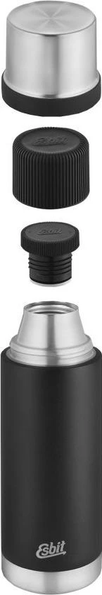 Esbit Sculptor vakuuminis termosas 0,75 l, juodas