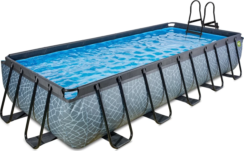 EXIT Stone baseinas 540x250 cm su smėlio filtro siurbliu – pilkas