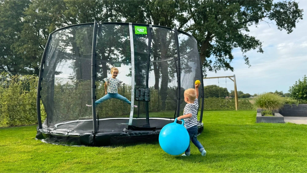 EXIT Allure Premium įleidžiamas batutas ø305 cm, žalias