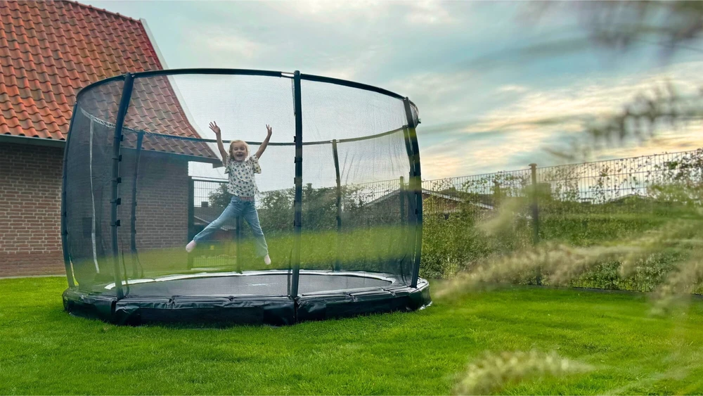 EXIT Allure Premium įleidžiamas batutas ø366 cm, žalias