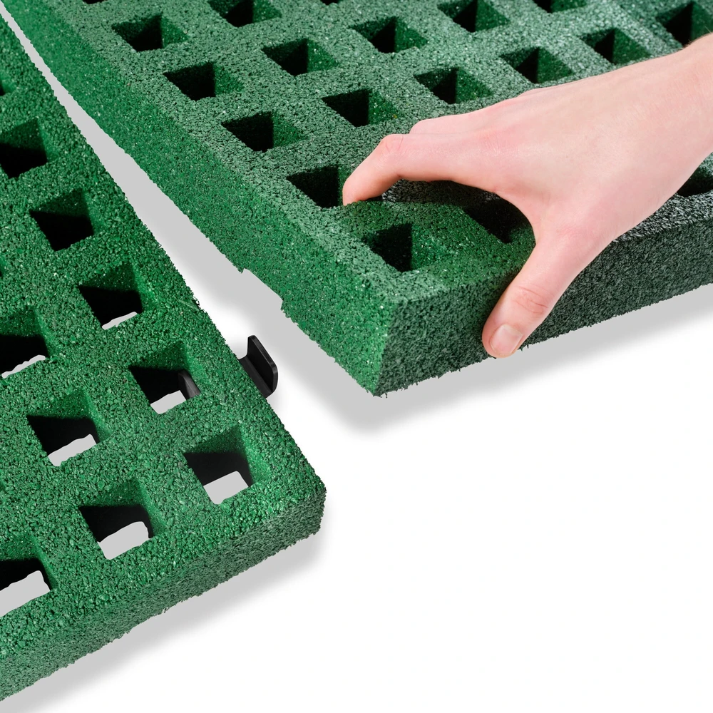 EXIT Dynamic įleidžiamas batutas 244x427 cm su Freezone apsauginėmis plytelėmis, juodas