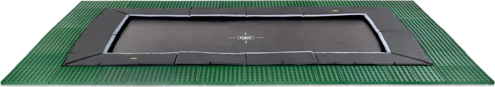 EXIT Dynamic įleidžiamas batutas 244x427 cm su Freezone apsauginėmis plytelėmis, juodas