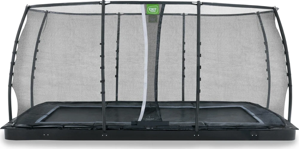 Įleidžiamas batutas EXIT Dynamic 275x458 cm su apsauginiu tinklu, juodas