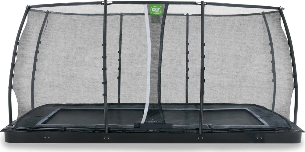 Įleidžiamas batutas EXIT Dynamic 275x458 cm su apsauginiu tinklu, juodas