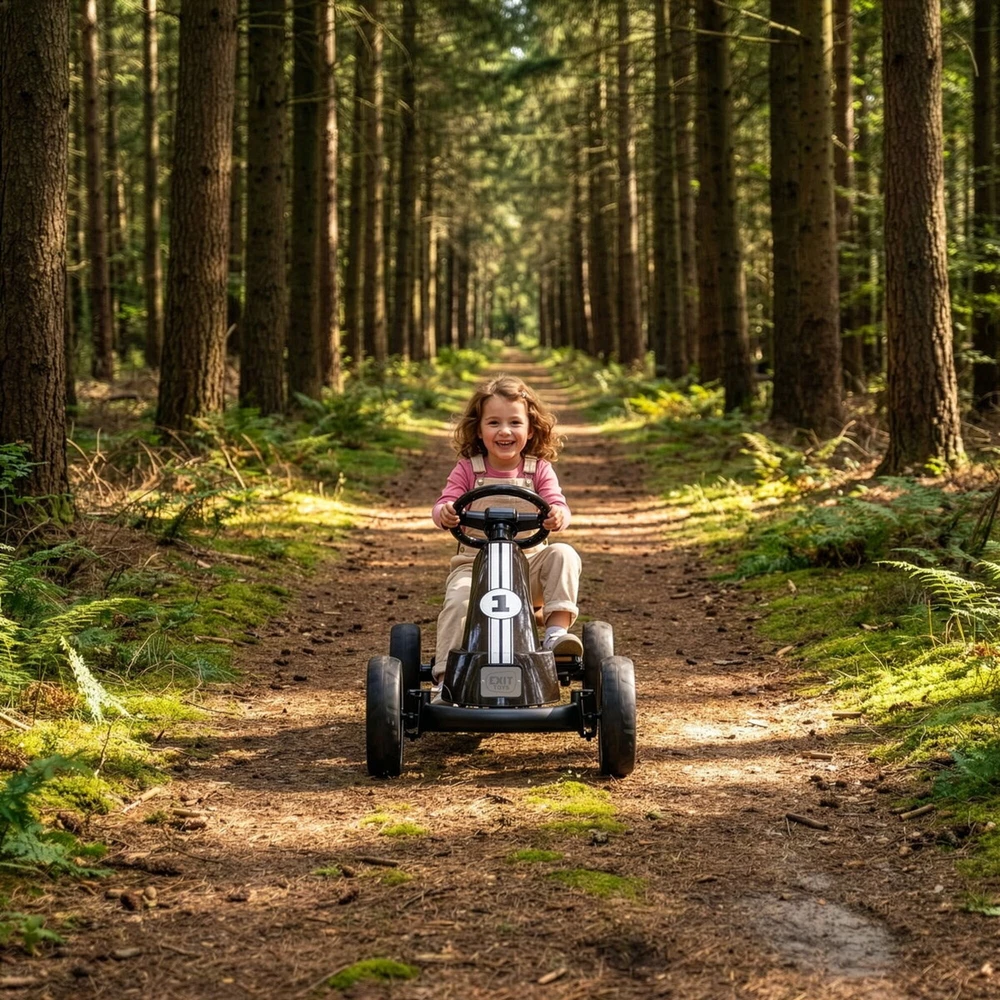 EXIT Foxy Pedal Go-Kart - Espresso Juodas