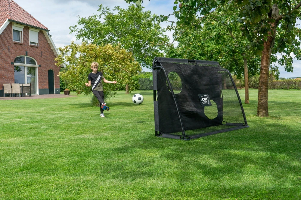 EXIT Maestro plieniniai futbolo vartai 180x120 cm, juodi