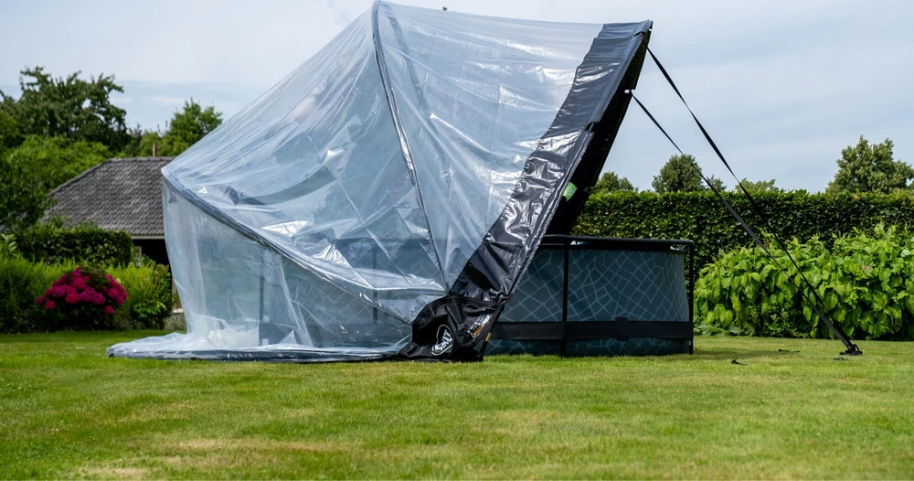 Baseino kupolas EXIT ECO ø460 cm, statomas ant žemės