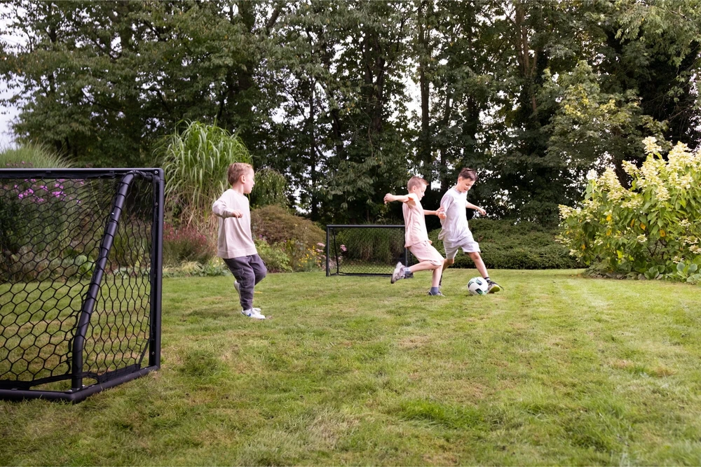 EXIT Scala aliuminiai futbolo vartai 120x80 cm, juodi