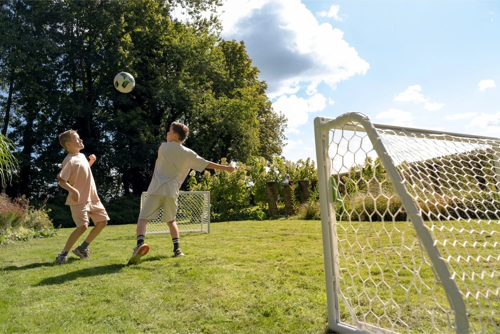 EXIT Scala aliuminiai futbolo vartai 120x80cm – balti