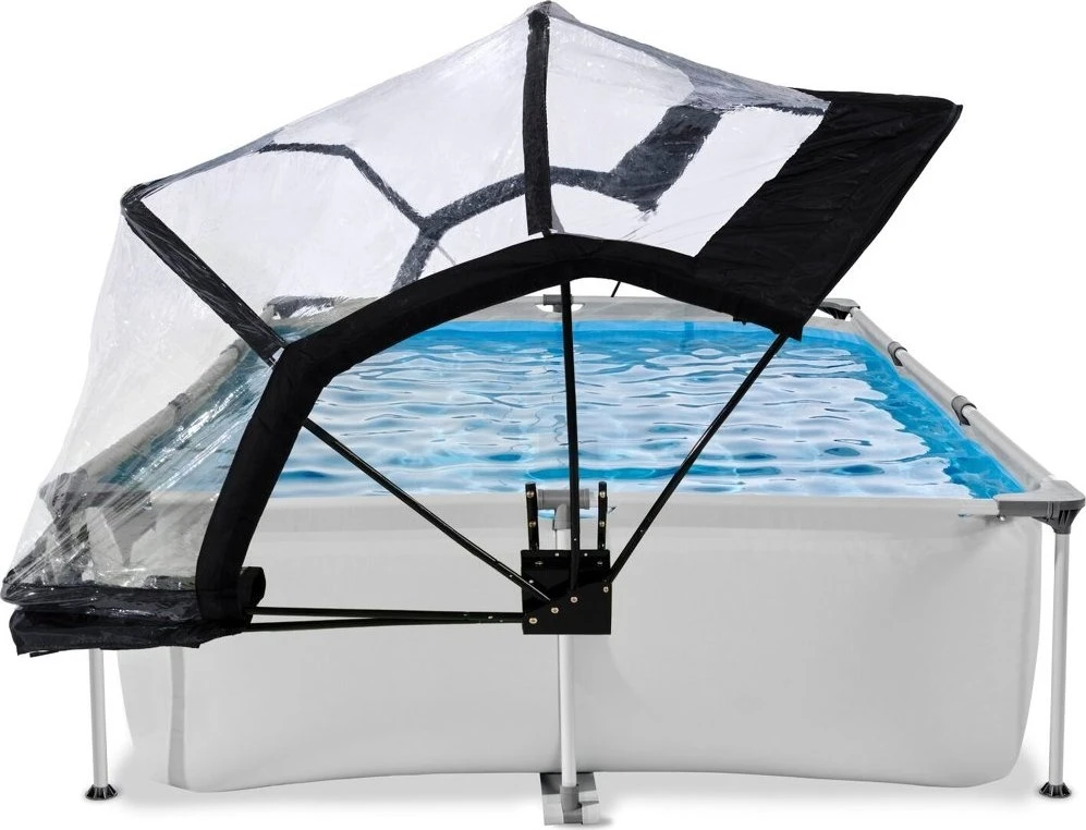 EXIT Soft Pilkas baseinas 300x200x65cm su filtruojančiu siurbliu ir kupolu - pilkas