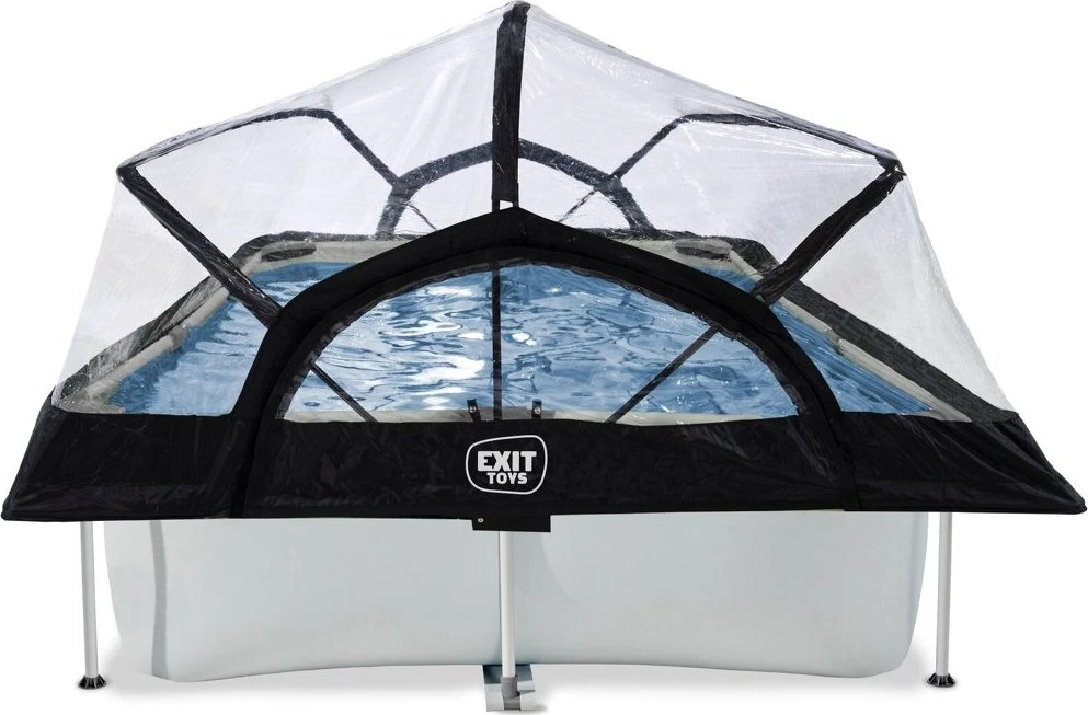 EXIT Soft Pilkas baseinas 300x200x65cm su filtruojančiu siurbliu ir kupolu - pilkas