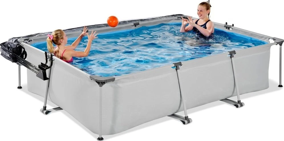 EXIT Soft Pilkas baseinas 300x200x65cm su filtruojančiu siurbliu ir kupolu - pilkas
