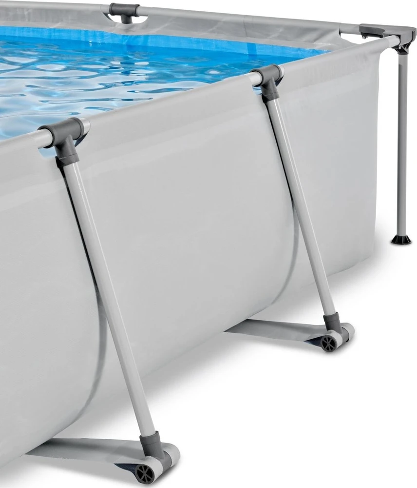 EXIT Soft Pilkas baseinas 300x200x65cm su filtruojančiu siurbliu ir kupolu - pilkas