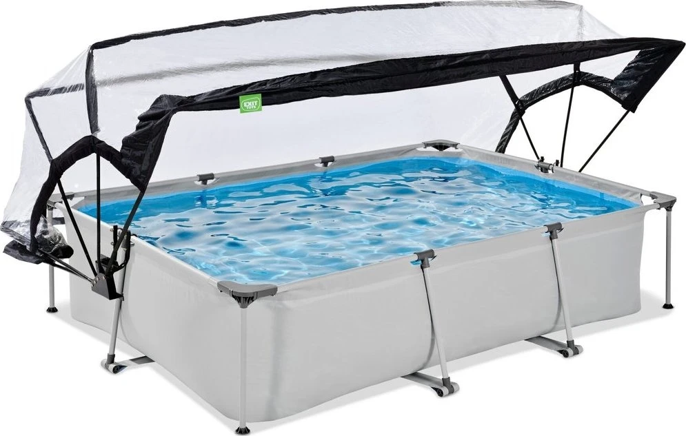 EXIT Soft Pilkas baseinas 300x200x65cm su filtruojančiu siurbliu ir kupolu - pilkas